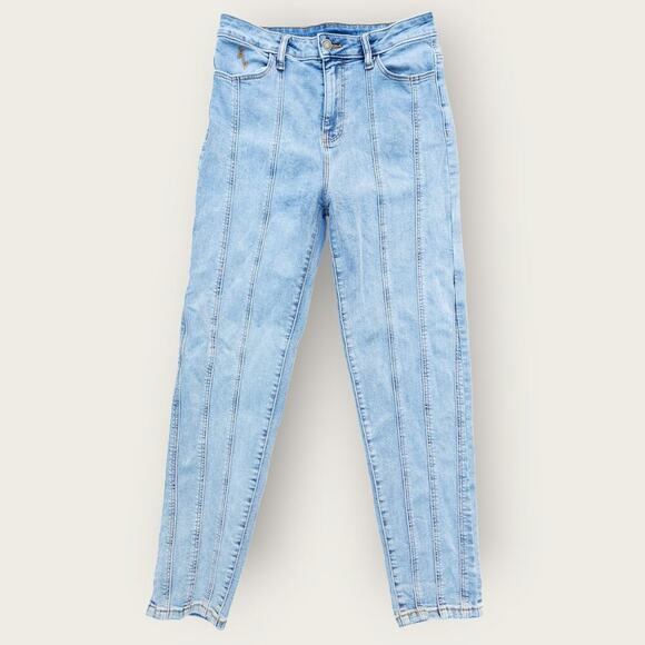 As You Jeans Women's Size 26" Seamed Mom Pockets Light Wash High-rise - Picture 1 of 8